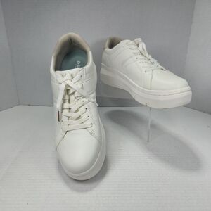 Dr. Scholl's Sadie White Faux Leather Women's Sneakers Size 10 M
